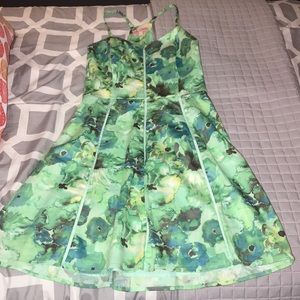 Green flower dress